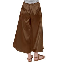 Load image into Gallery viewer, Dark Brown PPM Satin Palazzo Pants