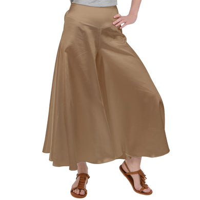 Lt Brown PPM Satin Palazzo Pants