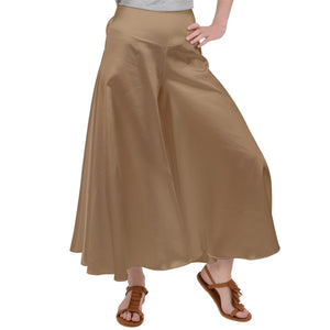 Lt Brown PPM Satin Palazzo Pants