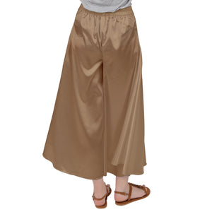 Lt Brown PPM Satin Palazzo Pants