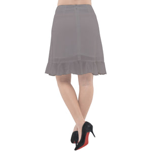 GrayFishtail Chiffon Skirt