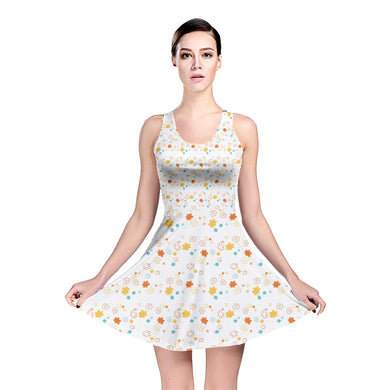 flower_pattern Reversible Skater Dress