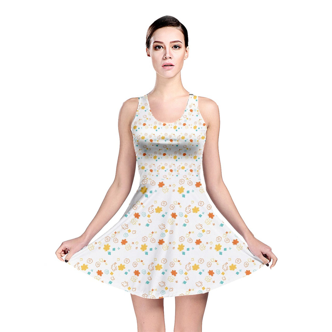 flower_pattern Reversible Skater Dress