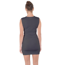 Load image into Gallery viewer, Lace Up Front Bodycon Dress (Gray)