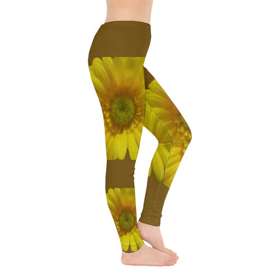 Brownn sun flower Leggings