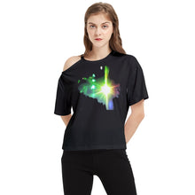 Load image into Gallery viewer, Dance lights One Shoulder Cut Out Tee