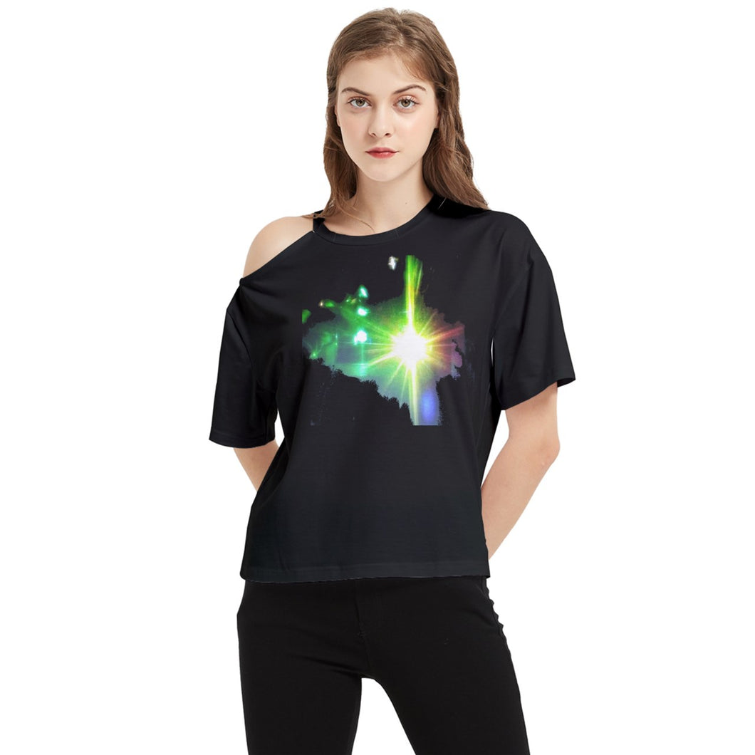 Dance lights One Shoulder Cut Out Tee