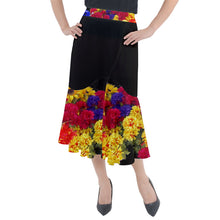 Load image into Gallery viewer, Flower bottom Midi Mermaid Skirt