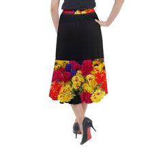 Load image into Gallery viewer, Flower bottom Midi Mermaid Skirt