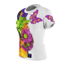 Load image into Gallery viewer, Flowers and Butterfly Women&#39;s AOP Cut &amp; Sew Tee