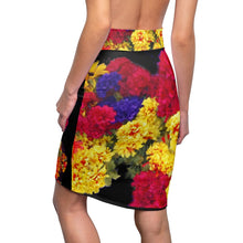 Load image into Gallery viewer, Flowers arranged Women&#39;s Pencil Skirt