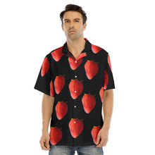 Load image into Gallery viewer, Strawberry D All-Over Print Men&#39;s Hawaiian Shirt With Button Closure