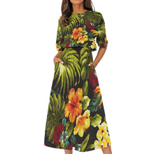 Load image into Gallery viewer, Hibiscus Bed All-Over Print Women&#39;s Elastic Waist Dress