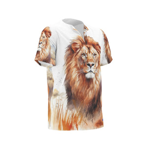 Lion Print Men's African Dashiki Shirt. (SPI)