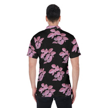 Load image into Gallery viewer, Purple Leaves  Print Men&#39;s Polo Shirt. (SPI)