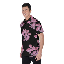 Load image into Gallery viewer, Purple Leaves  Print Men&#39;s Polo Shirt. (SPI)