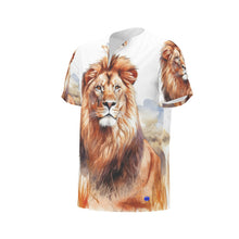 Load image into Gallery viewer, Lion Print Men&#39;s African Dashiki Shirt. (SPI)