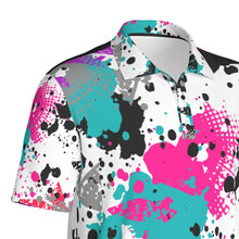 Load image into Gallery viewer, Paint Splatter Print Men&#39;s Polo Collar Jersey. (SPI)