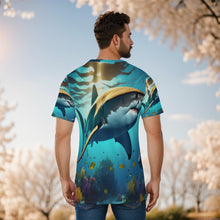 Load image into Gallery viewer, Shark swimming  Print Men&#39;s O-Neck T-Shirt. (SPI)