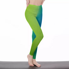 Load image into Gallery viewer, Green n Blue Flexion Casual Leggings