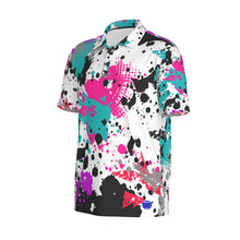 Load image into Gallery viewer, Paint Splatter Print Men&#39;s Polo Collar Jersey. (SPI)