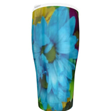 Load image into Gallery viewer, Blue daisy poms bqt Cone Tumbler 30oz