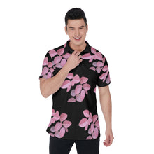 Load image into Gallery viewer, Purple Leaves  Print Men&#39;s Polo Shirt. (SPI)