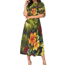 Load image into Gallery viewer, Hibiscus Bed All-Over Print Women&#39;s Elastic Waist Dress