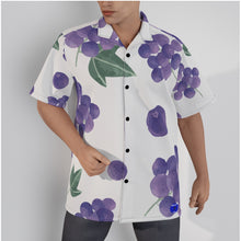 Load image into Gallery viewer, &quot;Grapes&quot; All-Over Print Men&#39;s Hawaiian Shirt With Button Closure. (SPI)