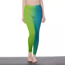 Load image into Gallery viewer, Green n Blue Flexion Casual Leggings