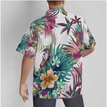 Load image into Gallery viewer, Tropical B n PN leaves print Men&#39;s Hawaiian shirt.