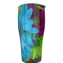 Load image into Gallery viewer, Blue daisy poms bqt Cone Tumbler 30oz