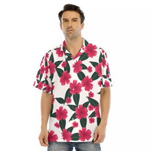 Load image into Gallery viewer, Floral Print Men&#39;s Hawaiian Shirt With Button Closure