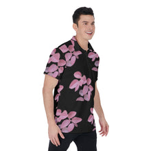 Load image into Gallery viewer, Purple Leaves  Print Men&#39;s Polo Shirt. (SPI)