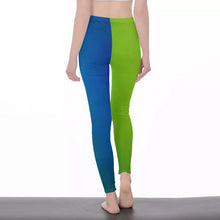 Load image into Gallery viewer, Green n Blue Flexion Casual Leggings