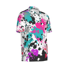 Load image into Gallery viewer, Paint Splatter Print Men&#39;s Polo Collar Jersey. (SPI)