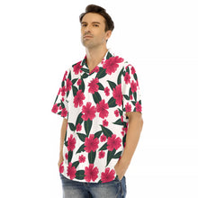 Load image into Gallery viewer, Floral Print Men&#39;s Hawaiian Shirt With Button Closure