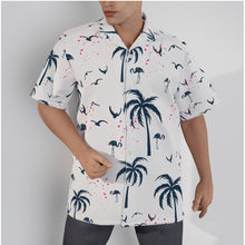 Load image into Gallery viewer, P Tree n Flamingo All-Over Print Men&#39;s Hawaiian Shirt With Button Closure. (SPI)