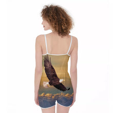 Load image into Gallery viewer, Eagle Soar Print Women&#39;s Cami Romper