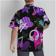 Load image into Gallery viewer, &quot;Love Music&quot; art Men&#39;s Hawaiian Shirt With Button Closure. (SPI)