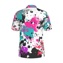 Load image into Gallery viewer, Paint Splatter Print Men&#39;s Polo Collar Jersey. (SPI)