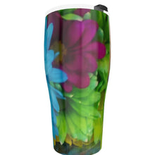 Load image into Gallery viewer, Blue daisy poms bqt Cone Tumbler 30oz