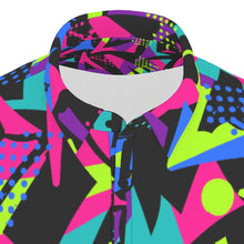 Load image into Gallery viewer, Neon colored letters All-Over Print Men&#39;s Stretch Polo Shirt. (SPI)