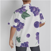 Load image into Gallery viewer, &quot;Grapes&quot; All-Over Print Men&#39;s Hawaiian Shirt With Button Closure. (SPI)