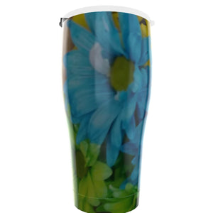 Blue daisy poms bqt Cone Tumbler 30oz