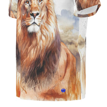 Load image into Gallery viewer, Lion Print Men&#39;s African Dashiki Shirt. (SPI)