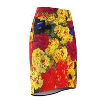 Load image into Gallery viewer, Flowers arranged Women&#39;s Pencil Skirt