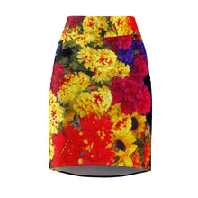 Load image into Gallery viewer, Flowers arranged Women&#39;s Pencil Skirt