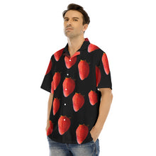 Load image into Gallery viewer, Strawberry D All-Over Print Men&#39;s Hawaiian Shirt With Button Closure