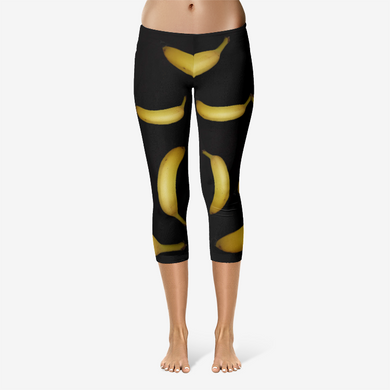 Bananas All-Over Print Capri Leggings